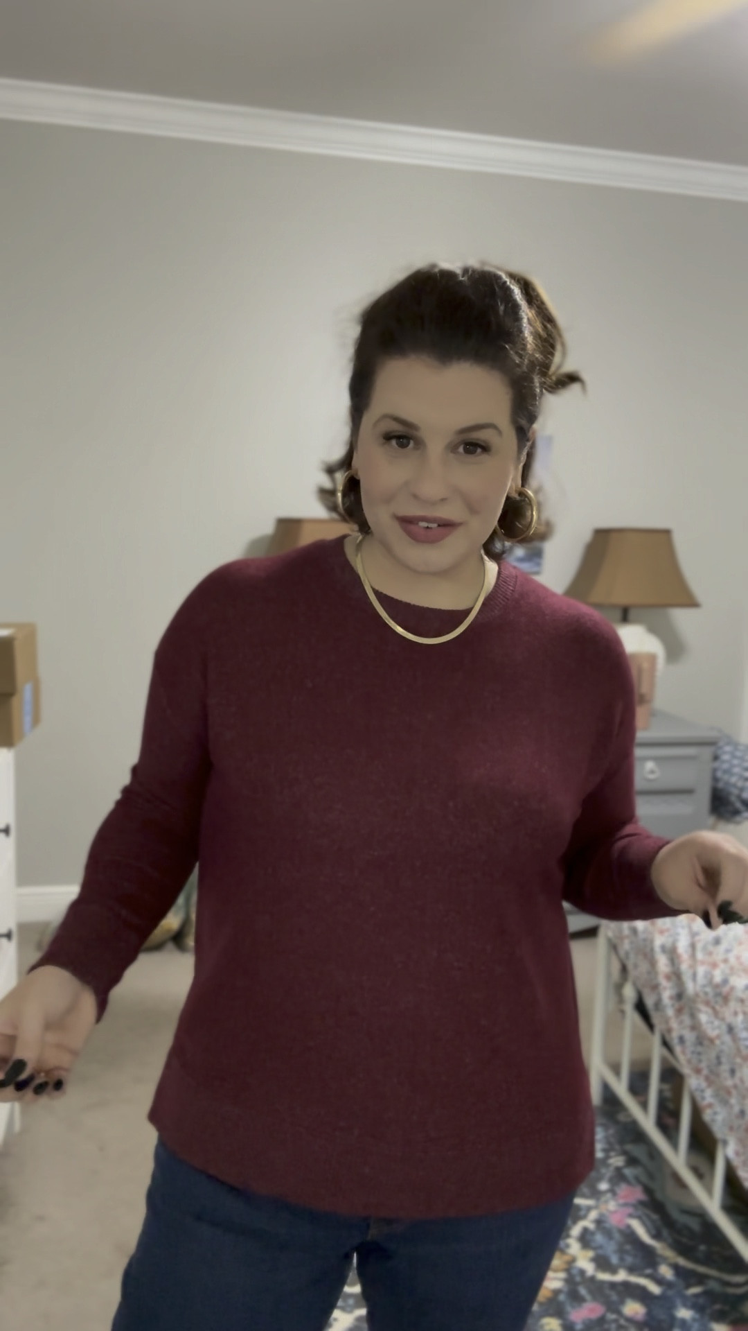 Wearing a medium in the top. 

Fall Outfit, Jeans, Teacher outfit, fall look, sweatshirt, sweater

#LTKVideo #LTKSaleAlert #LTKMidsize