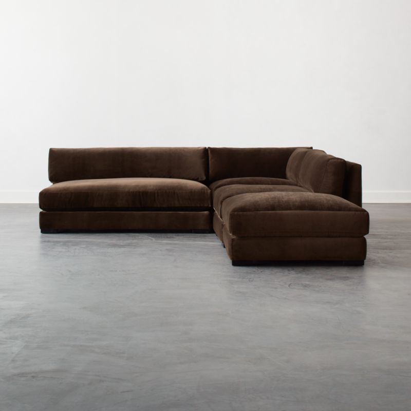 Piazza Espresso 4-piece Modular Sectional Sofa | CB2 | CB2