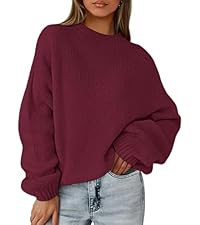 PRETTYGARDEN Women's Fall Oversized Sweaters Dressy Casual Long Sleeve Chunky Knit Winter Pullove... | Amazon (US)