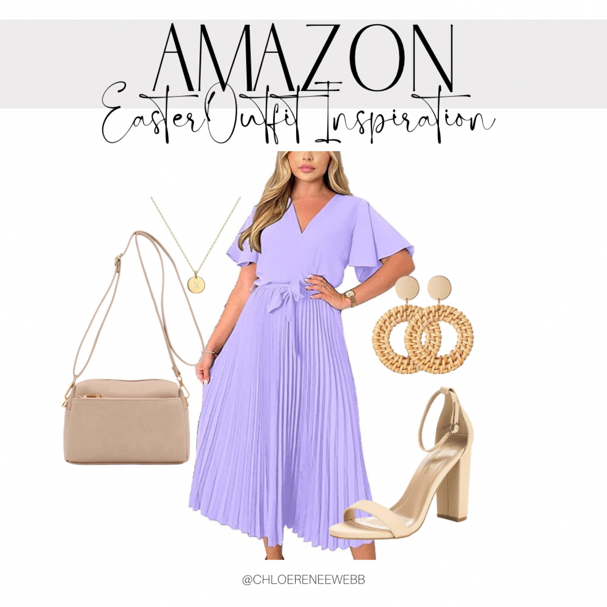 Amazon Easter outfit inspiration! So cute for Easter church services! 

Easter, Easter church outfit, spring dress, Easter dress, spring outfit, spring shoes, heels, nude heels, crossbody purse, earrings, gold necklace, lilac dress, amazon, amazon fashion, amazon dress, amazon finds 

#LTKfit #LTKSeasonal #LTKstyletip