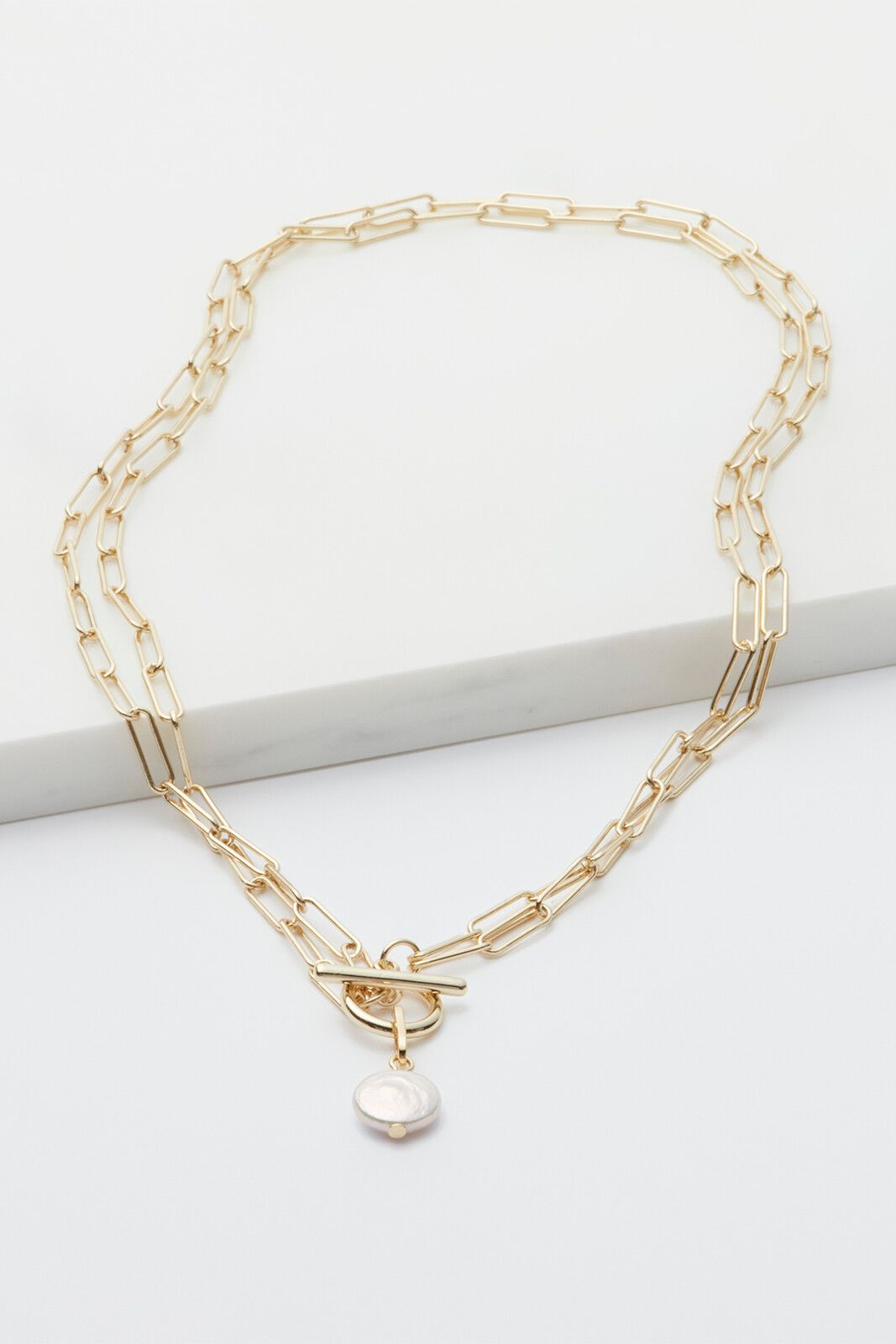 EVEREVE Mimi Pearl Paperclip Necklace | EVEREVE | Evereve