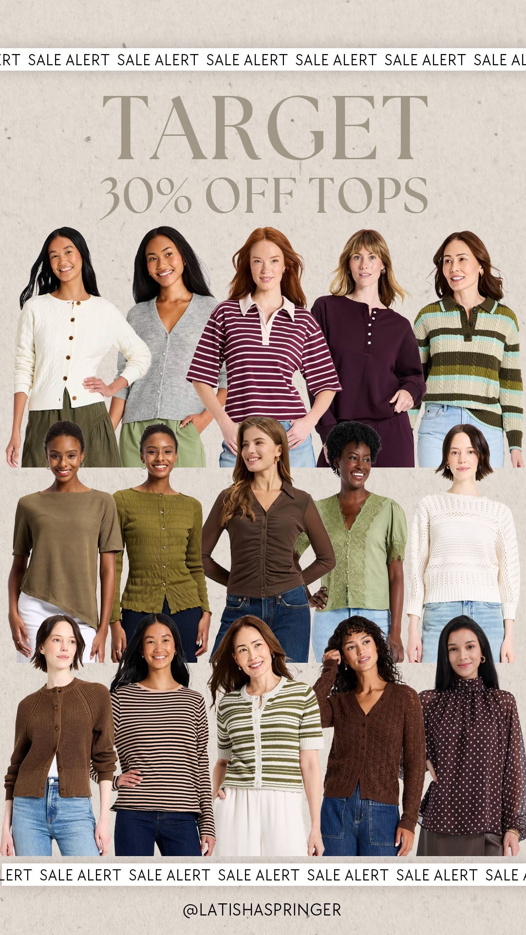 30% off Target tops and sweaters today! 

#targetdeals

Target deals. Target fashion. Target new arrivals. Target fall sweater. Target fall top.

#LTKSeasonal #LTKSaleAlert #LTKootd