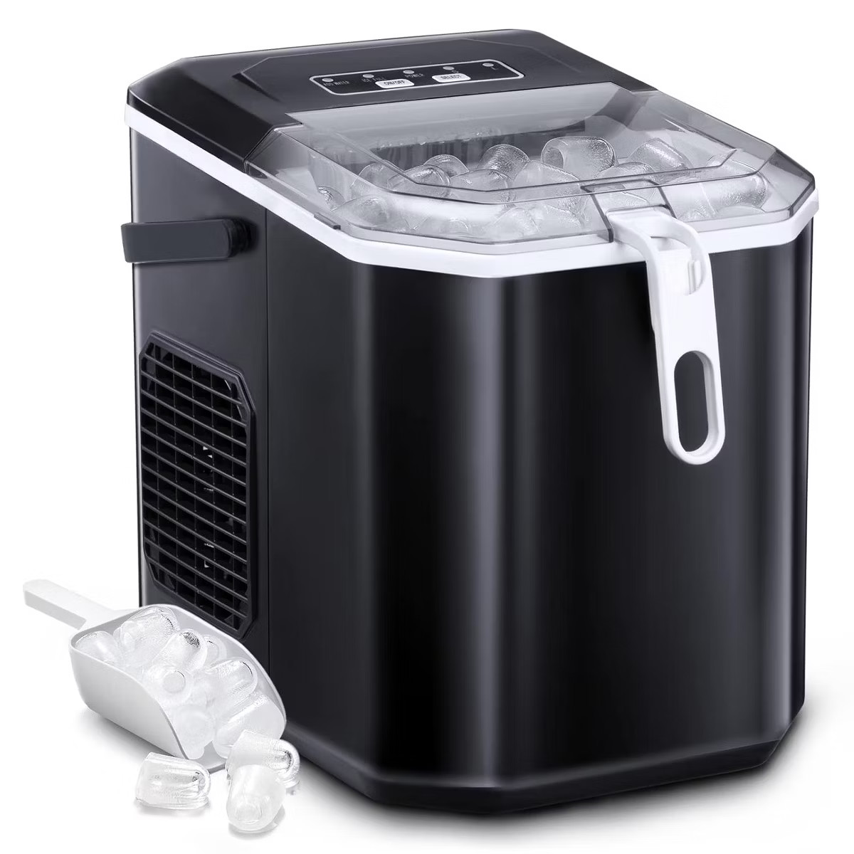 ZAFRO Ice Maker Countertop with Handle, Self-Cleaning Ice Machine, 35Lbs per Day, Chewable&Soft I... | Target