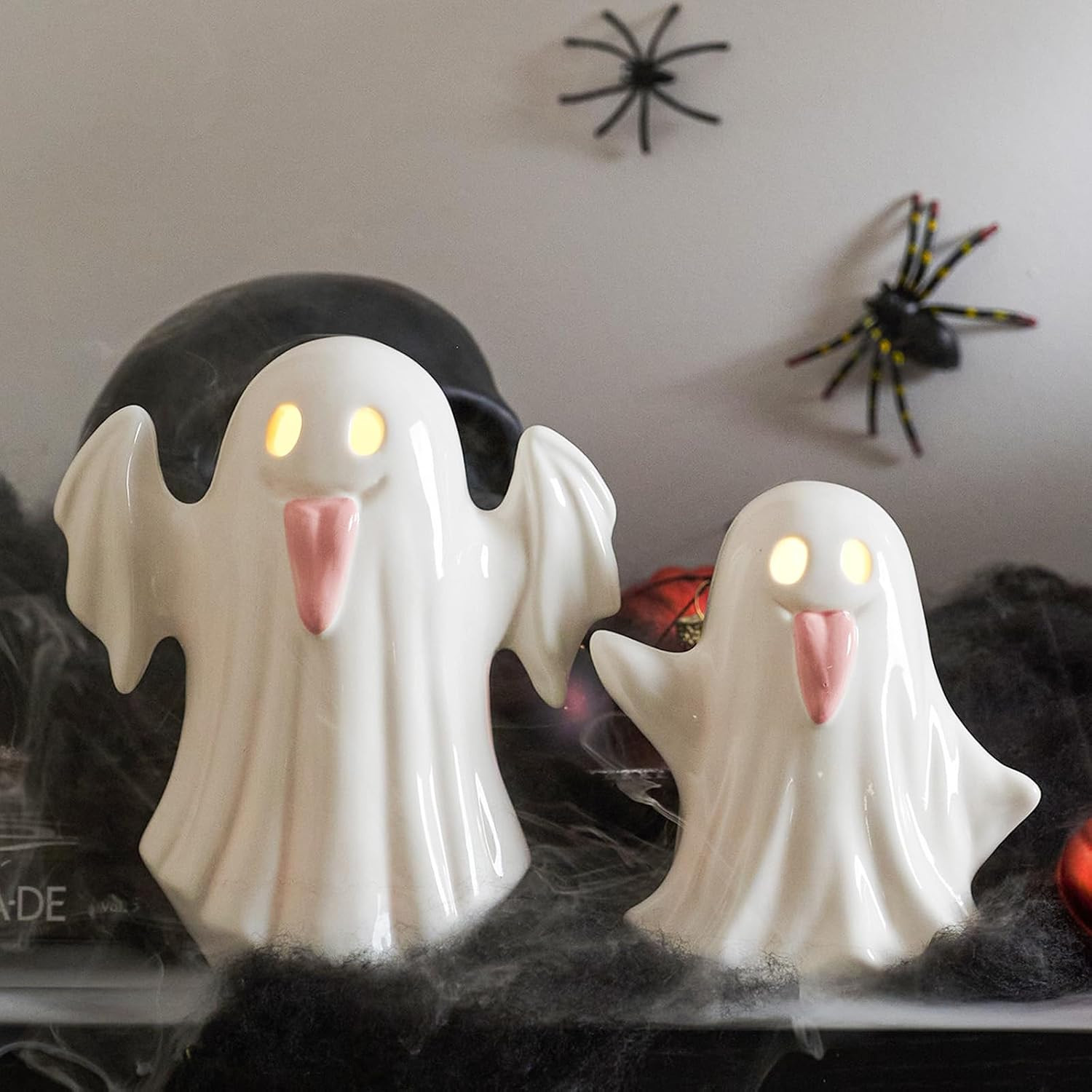 WDS WONDROUS Light Up Halloween Ghost Decorations, Home Tiered Tray Decor | Amazon (US)