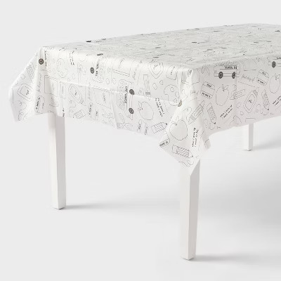 First Day of School Color Your Own Table Cover, Teacher Supplies - Spritz™ | Target