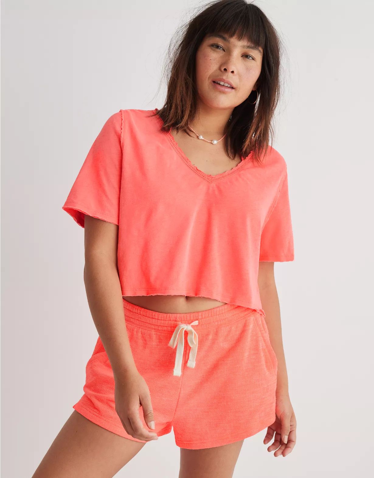 Aerie Cropped Beach T-Shirt | American Eagle Outfitters (US & CA)