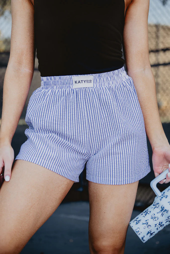 Navy Blue Striped Boxers | Katydid.com
