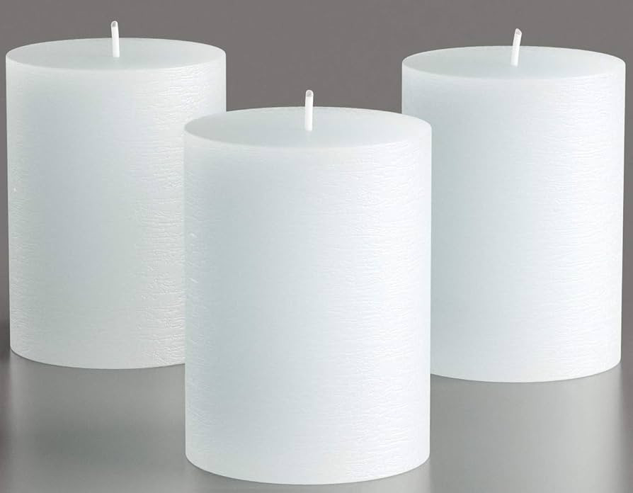3" x 4" Pillar Candle Unscented (White) | Amazon (CA)