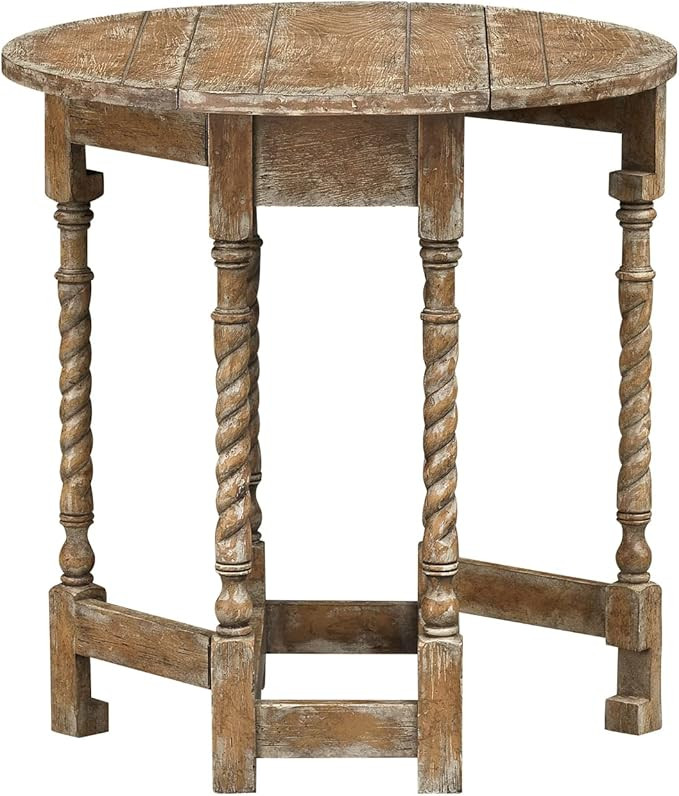 Coast to Coast Josie Vintage Brown Rub Drop Leaf Accent Table | Amazon (US)