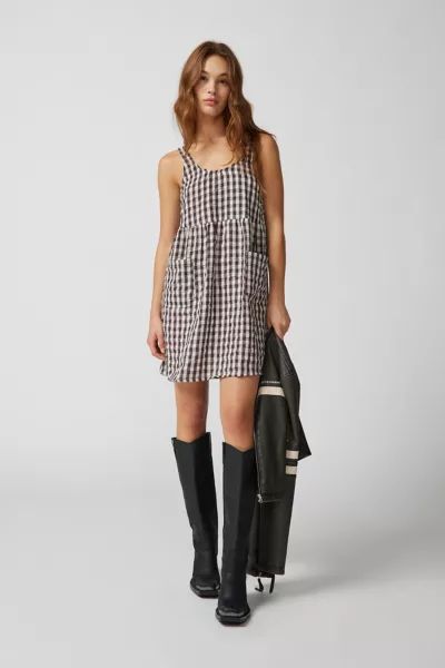 UO Melly Gingham Mini Dress | Urban Outfitters (US and RoW)