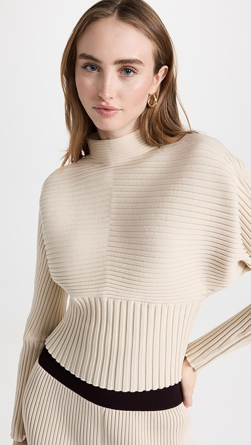 Tory Burch Ribbed Dolman Sleeve Knit Top | SHOPBOP | Shopbop