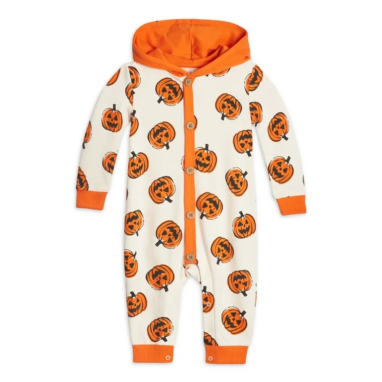 Wonder Nation Baby Boys or Girls Halloween Romper, Sizes 0/3M-24M - Walmart.com | Walmart (US)