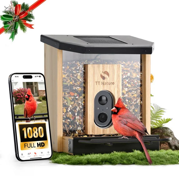 TT Nature Smart Bird Feeder with Camera Solar Powered, AI Identify 10000+ Birds, Weatherproof Ced... | Walmart (US)