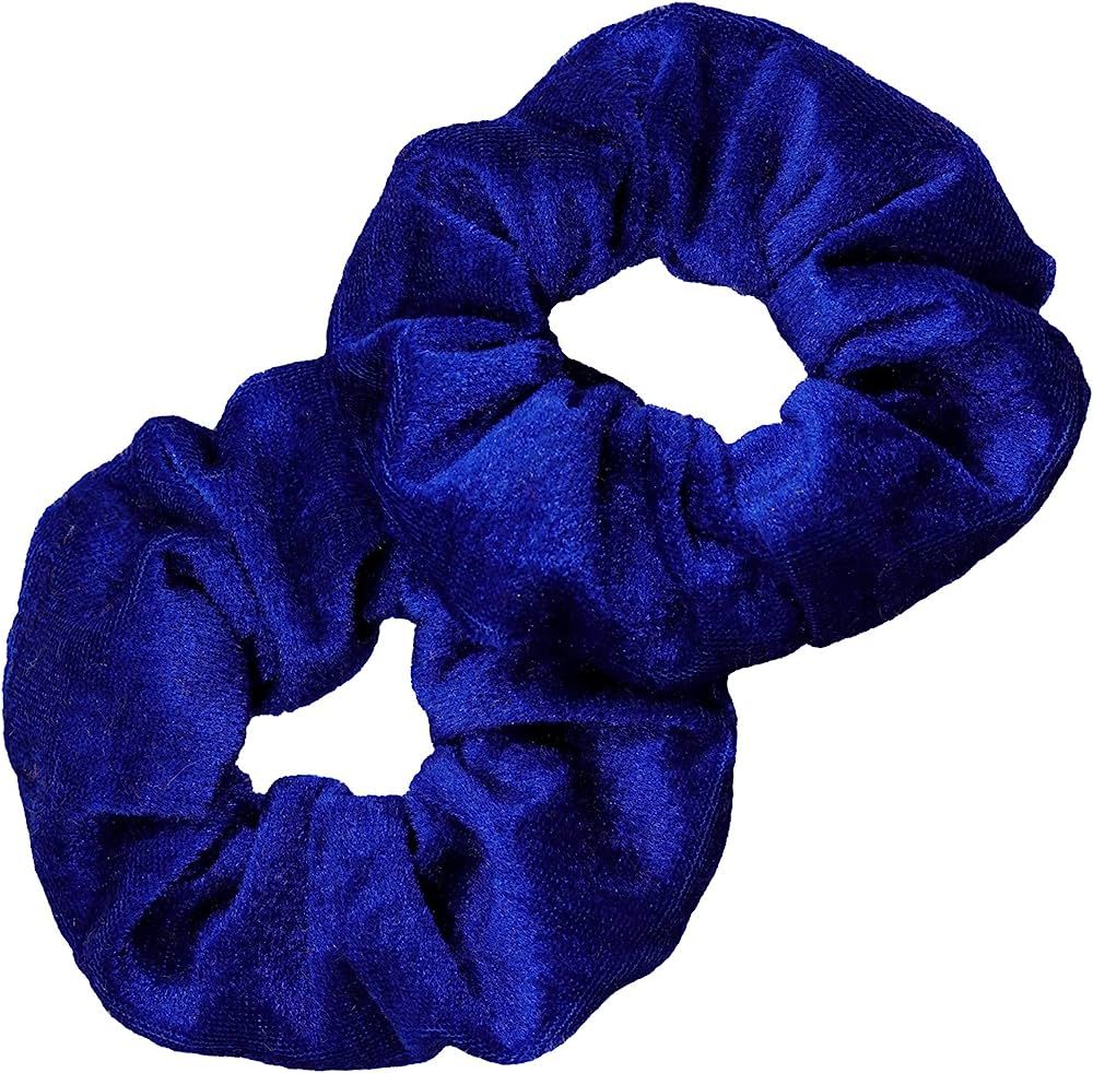 Kenz Laurenz Scrunchies for Hair - 2 Velvet Hair Ties for Women Girls Hair Elastics Ponytail Hold... | Amazon (US)