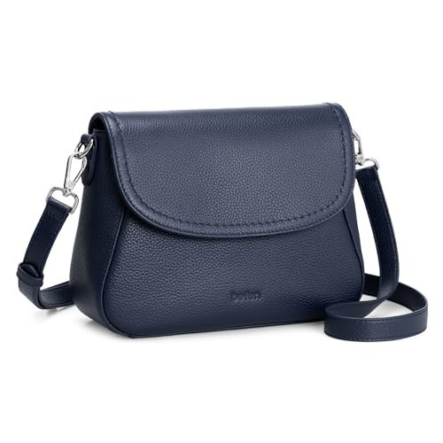 befen Rfid Crossbody Bags for Women Travel, Women's Soft Real Leather Cross Body Shoulder Bag Small Size Purse Handbags 2026 -Navy Blue | Amazon (US)