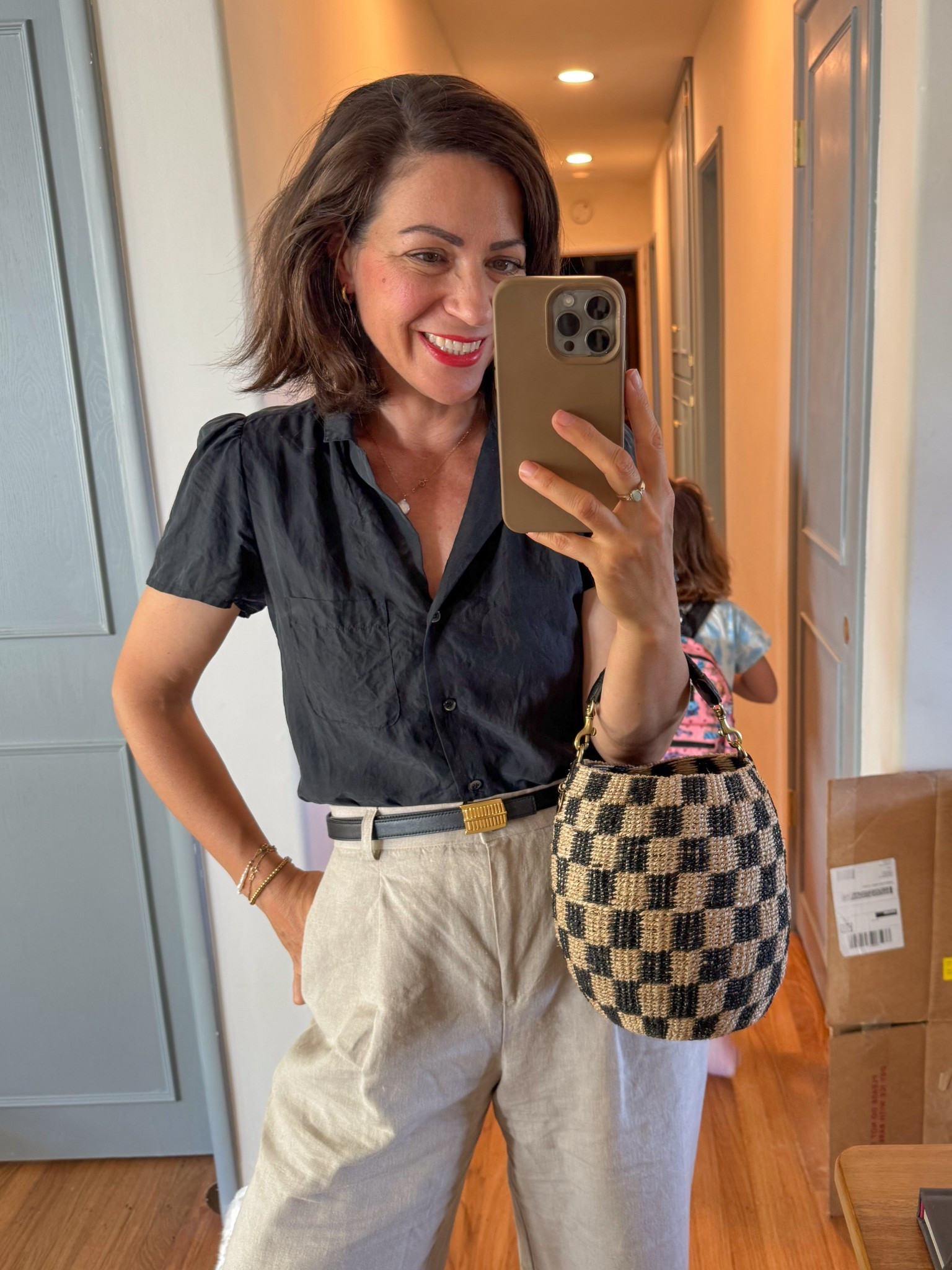 Effortlessly chic Summer outfit - mixing natural fibers like linen and silk makes the outfit interesting and adds a touch of luxury to it. The equinox belt is an eye-catcher and the cute checkered bag adds Summer vibes to the look. 

Bag: Clare V.
Belt: Edited Pieces
Pants Naz fashion (a sustainable brand from Portugal - these are the best linen pants I ever owned, unfortunately can’t link them here - link is in my Instagram May highlights)
Short-sleeve silk shirt: Madewell (old) 



#LTKstyletip #LTKeurope #LTKpetite