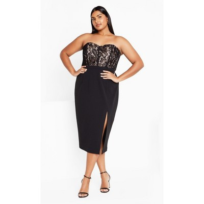 CITY CHIC | Women's Plus Size  Perfect Date Dress - black - 18W | Target