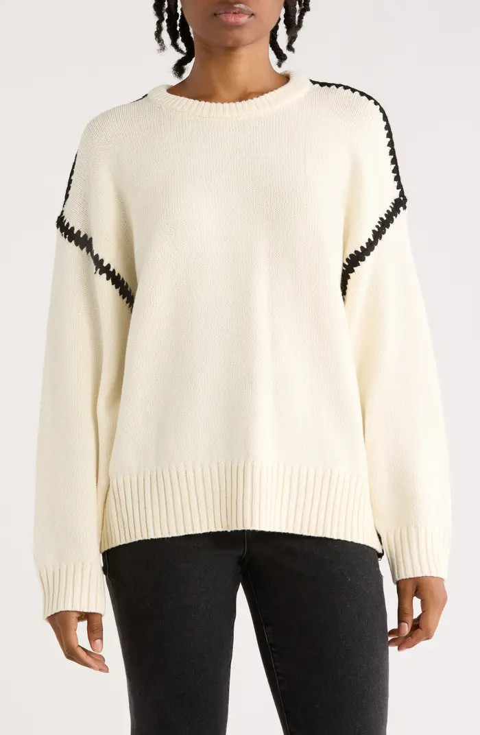 Blu Pepper Stitched Sweater | Nordstromrack | Nordstrom Rack
