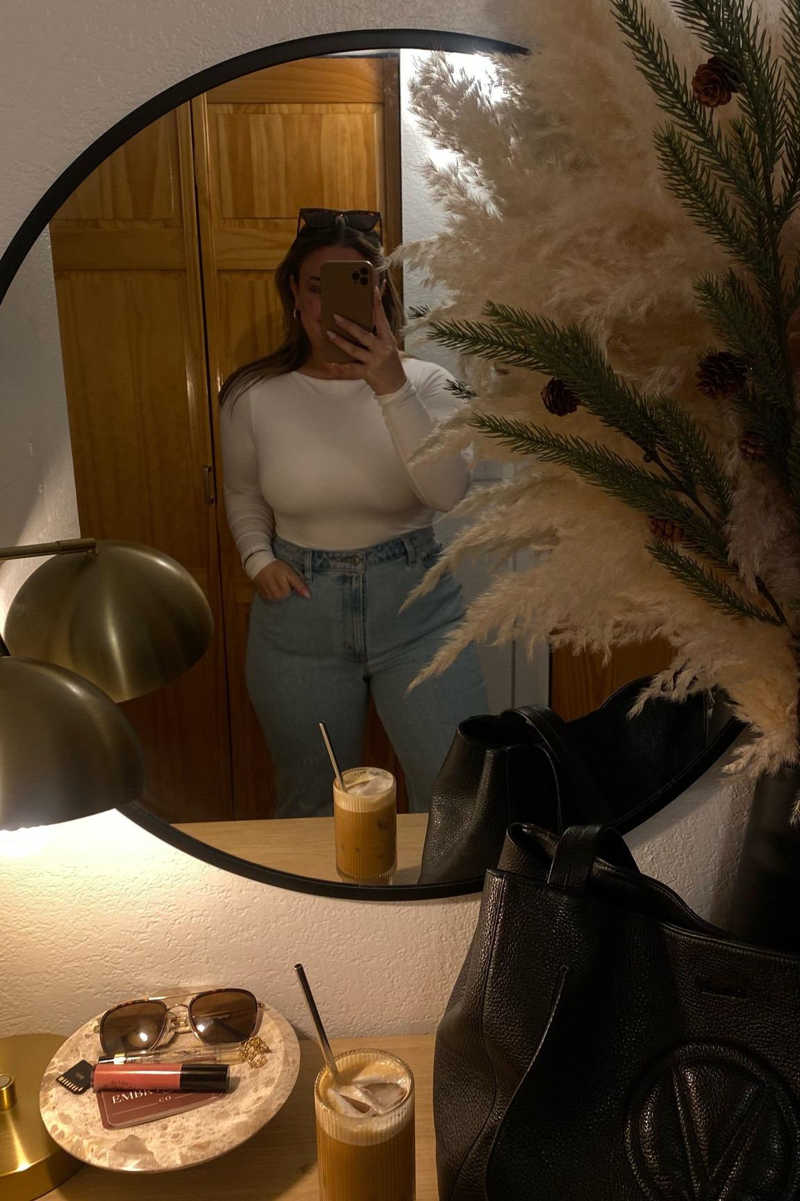 Wearing a M in the bodysuit and a 30R in the curve love jeans 🫶🏼

#LTKmidsize #LTKstyletip #LTKHoliday