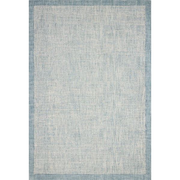 Henley HNY-01 Ivory/Blue Wool Hand-Tufted Area Rug | Rugs Direct