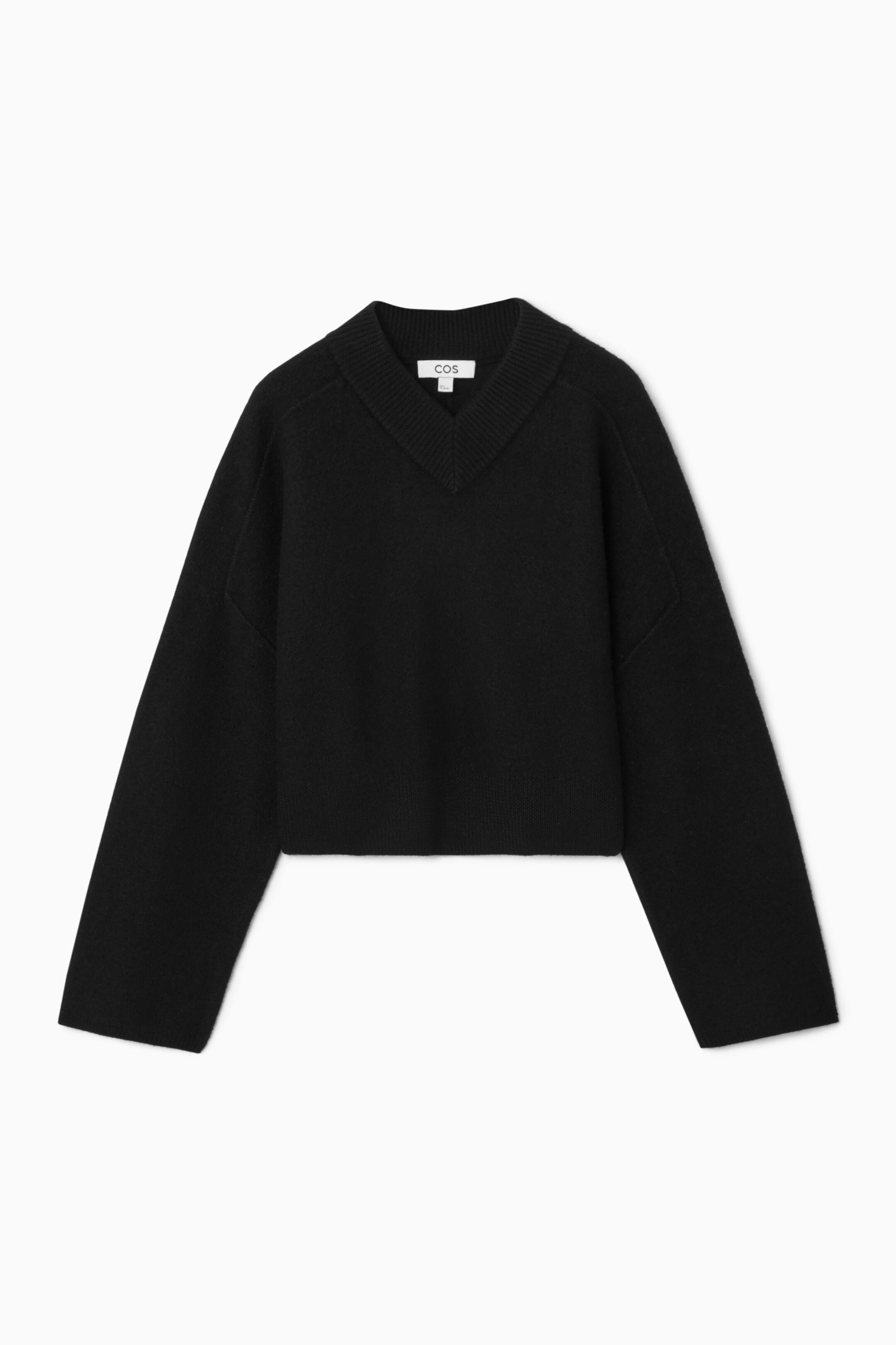 CROPPED V-NECK WOOL JUMPER | COS (AU)