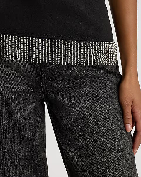 Rhinestone Fringe Double Strap Cami | Express