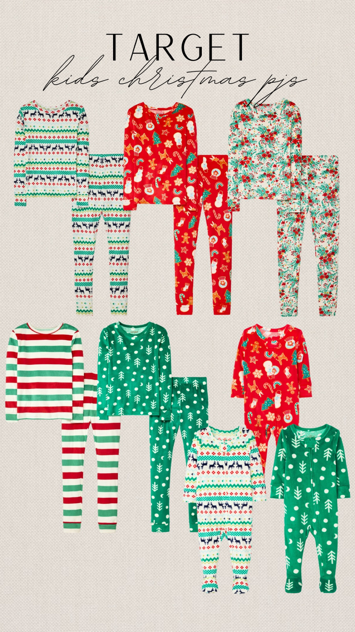 Kids + baby soft velour Christmas pajamas from Target. 

#LTKbaby #LTKHoliday #LTKkids