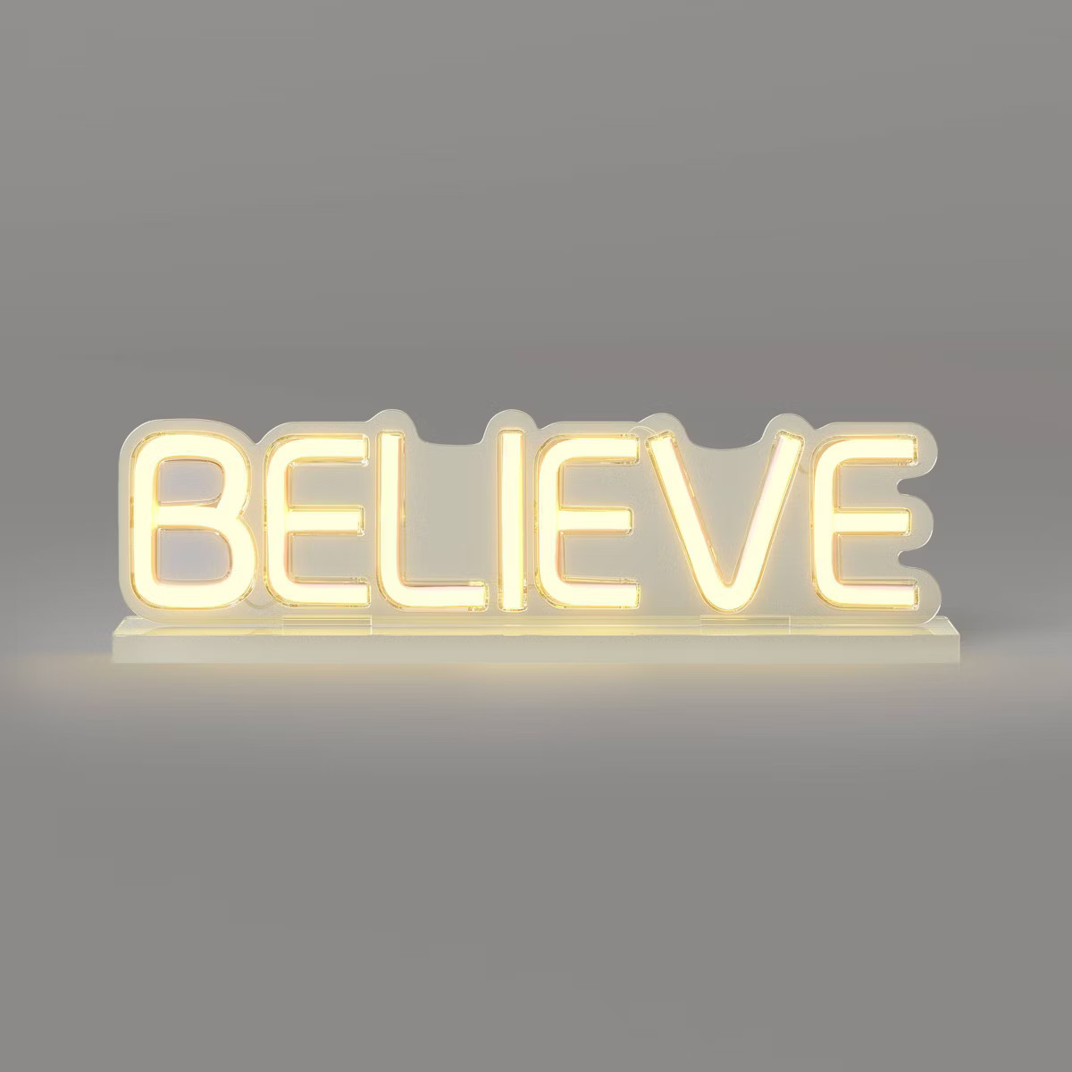 12.8"x3.75" Believe Neon Christmas Acrylic Stand USB Powered - Wondershop™ | Target