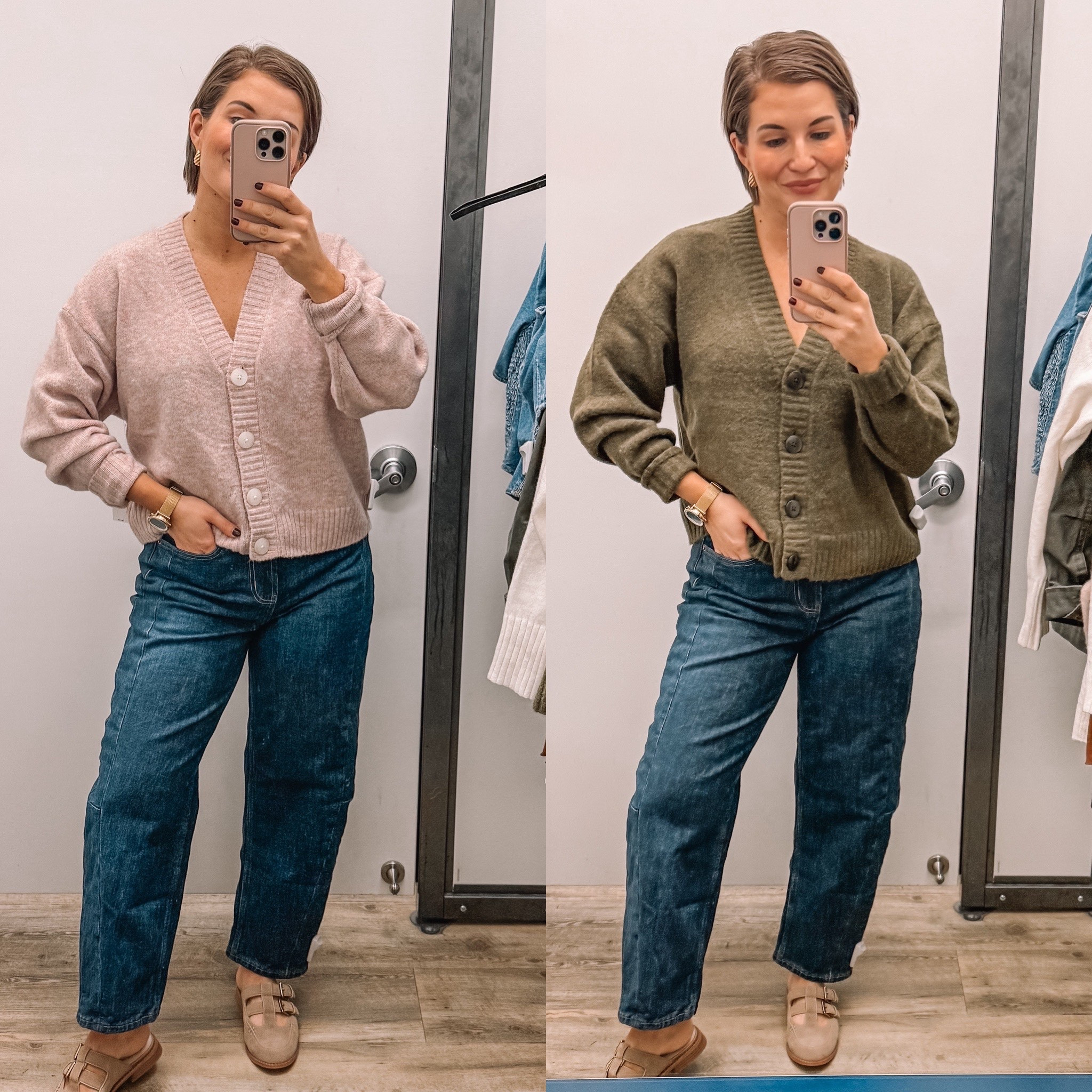 The comfiest cardigan sweaters 50% off today! Love the olive green, wearing S in both. 

#LTKSaleAlert #LTKFindsUnder50 #LTKSeasonal