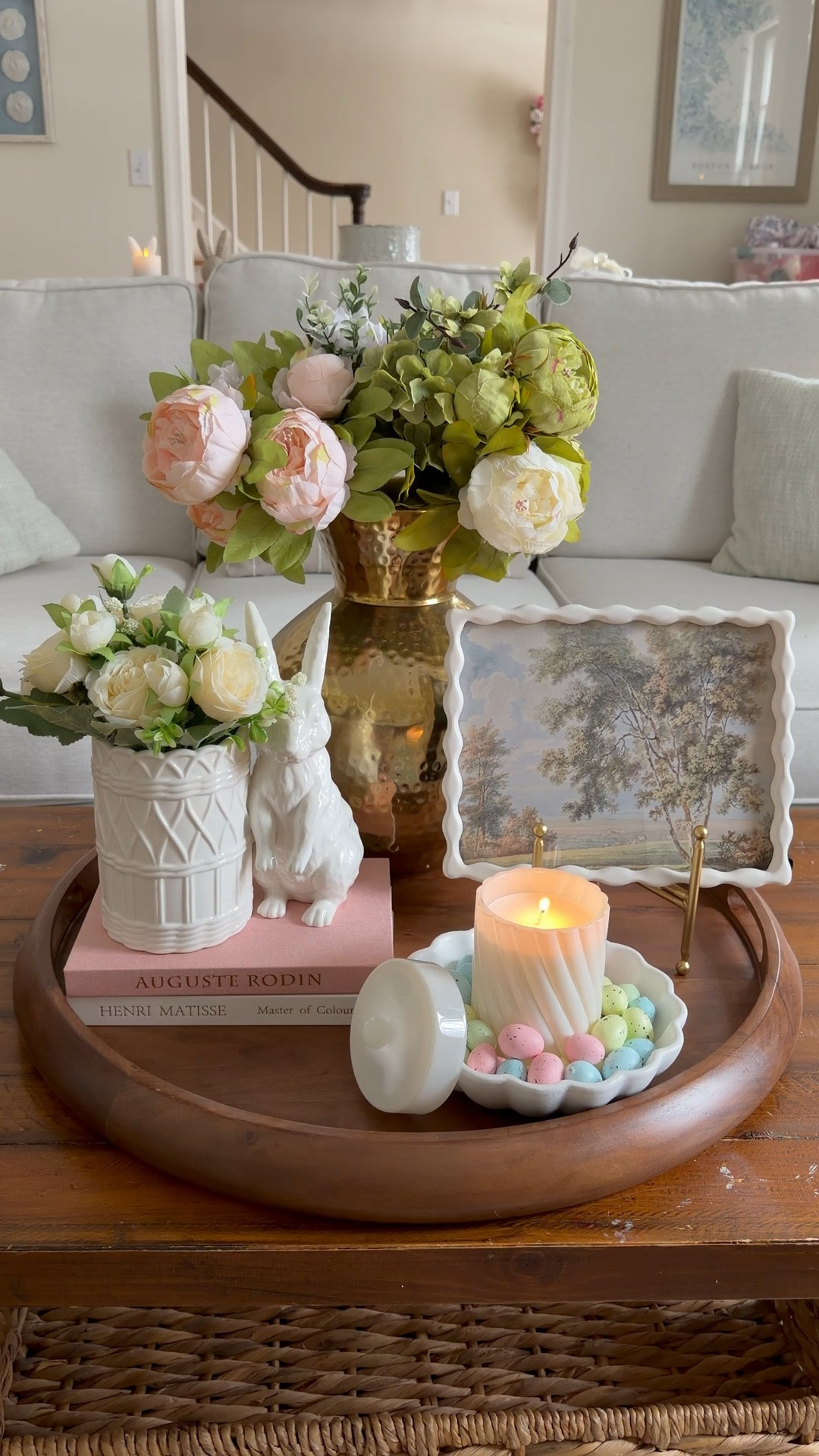 Garden Centerpiece🌸 I love this print from Amazon—it’s part of a set that’s less than $20 and it looks so high end. I paired it with my new fave bunny vase and faux peonies.

#LTKSeasonal #LTKHome