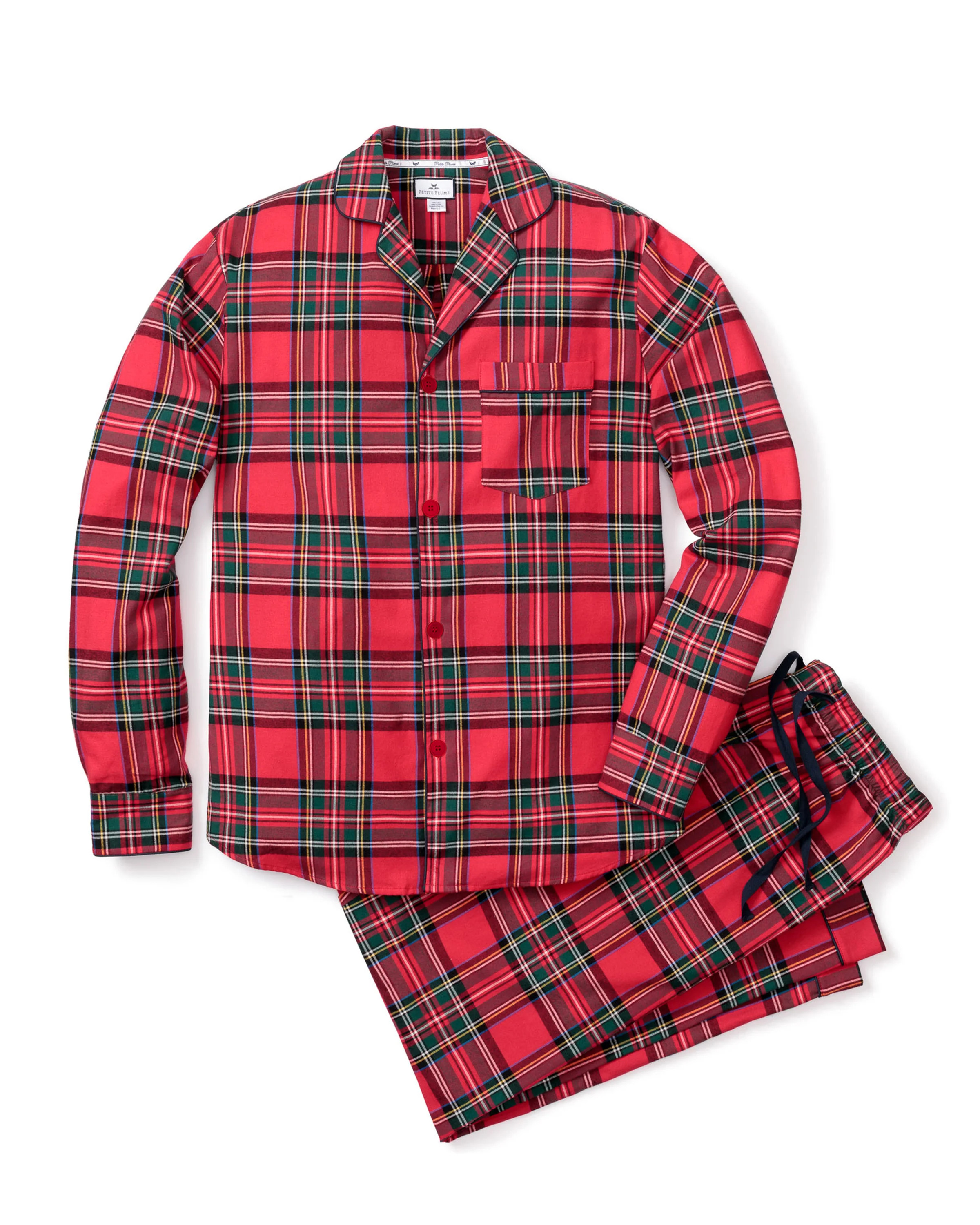 Men's Brushed Cotton Pajama Set in Imperial Tartan | Petite Plume