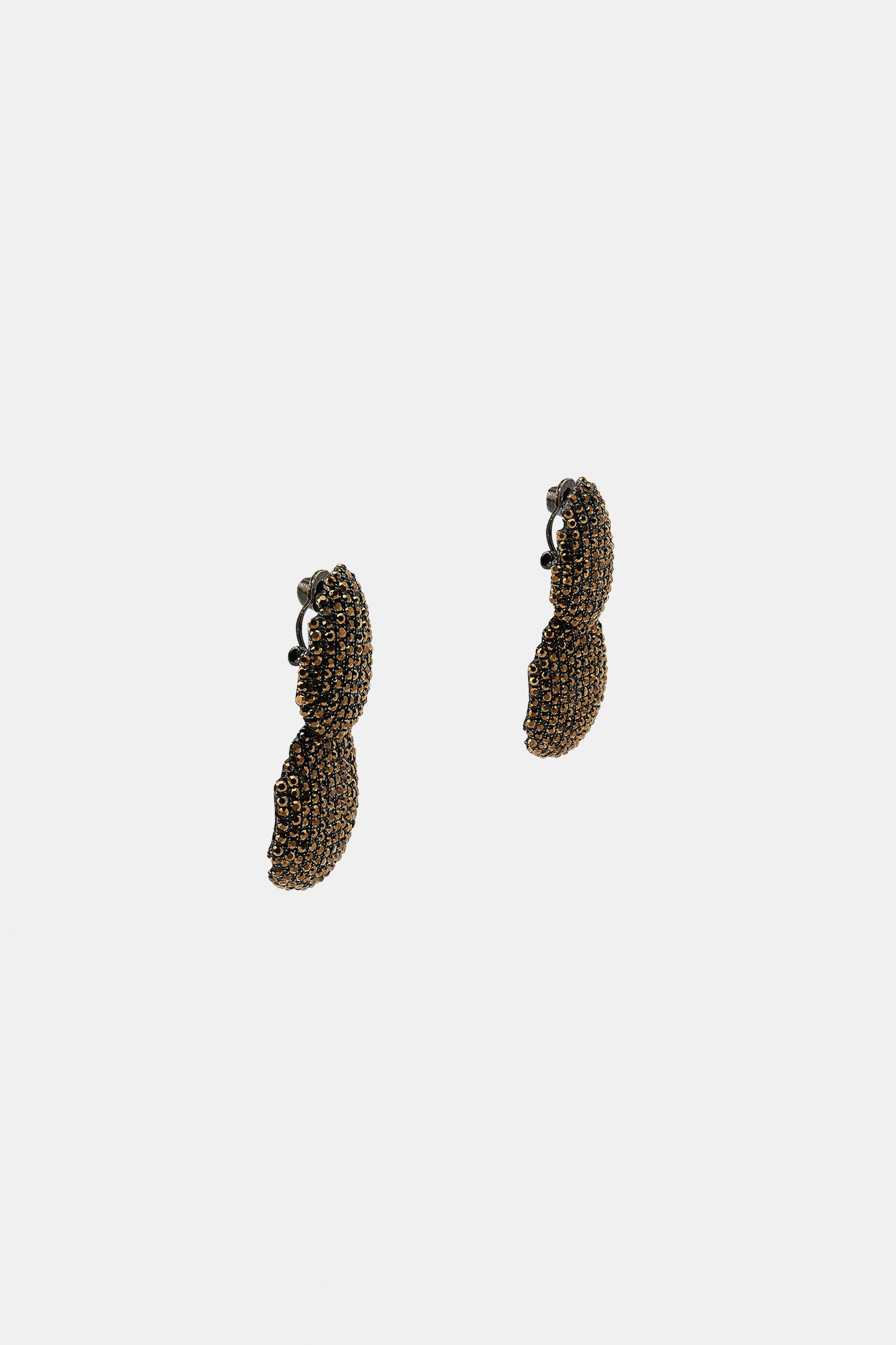 DOUBLE SPARKLY EARRINGS | Zara US