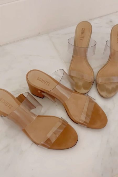 My favorite schutz clear heels are on sale today!