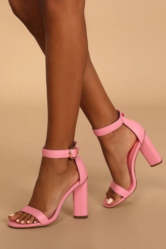 Kamali Pink Ankle Strap Heels | Lulus (US)