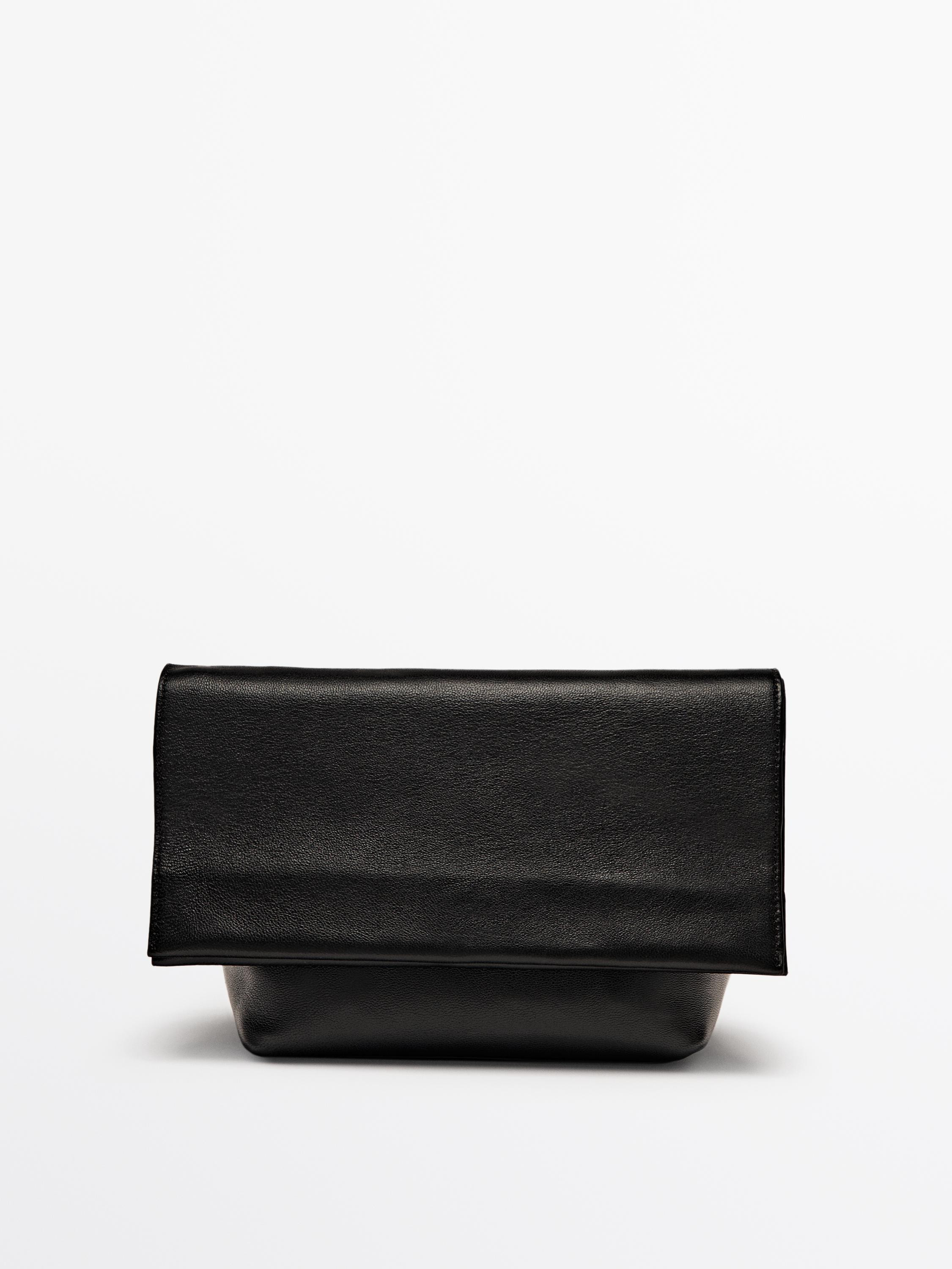 Nappa leather flap shoulder bag | Massimo Dutti US