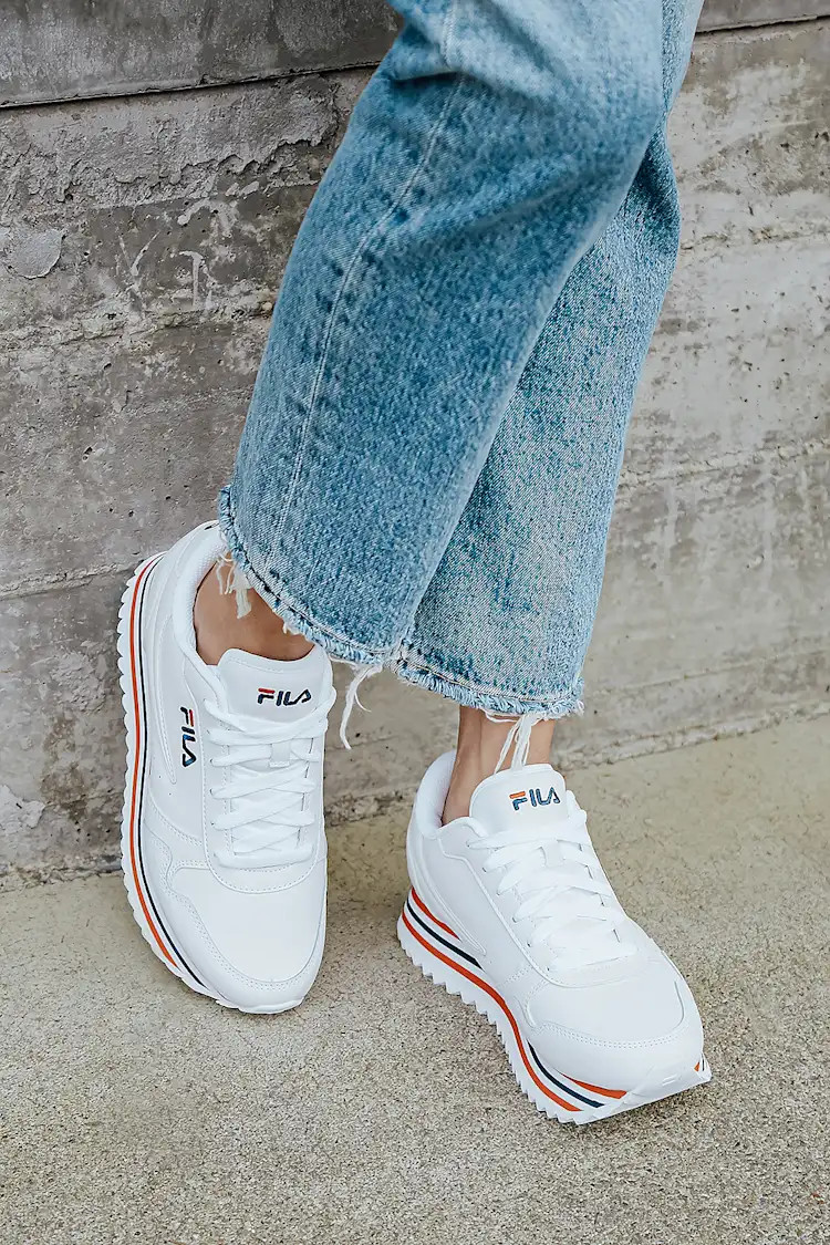 Orbit White Multi Striped Platform Sneakers | Lulus (US)