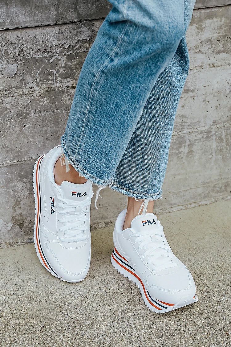 Orbit White Multi Striped Platform Sneakers | Lulus (US)