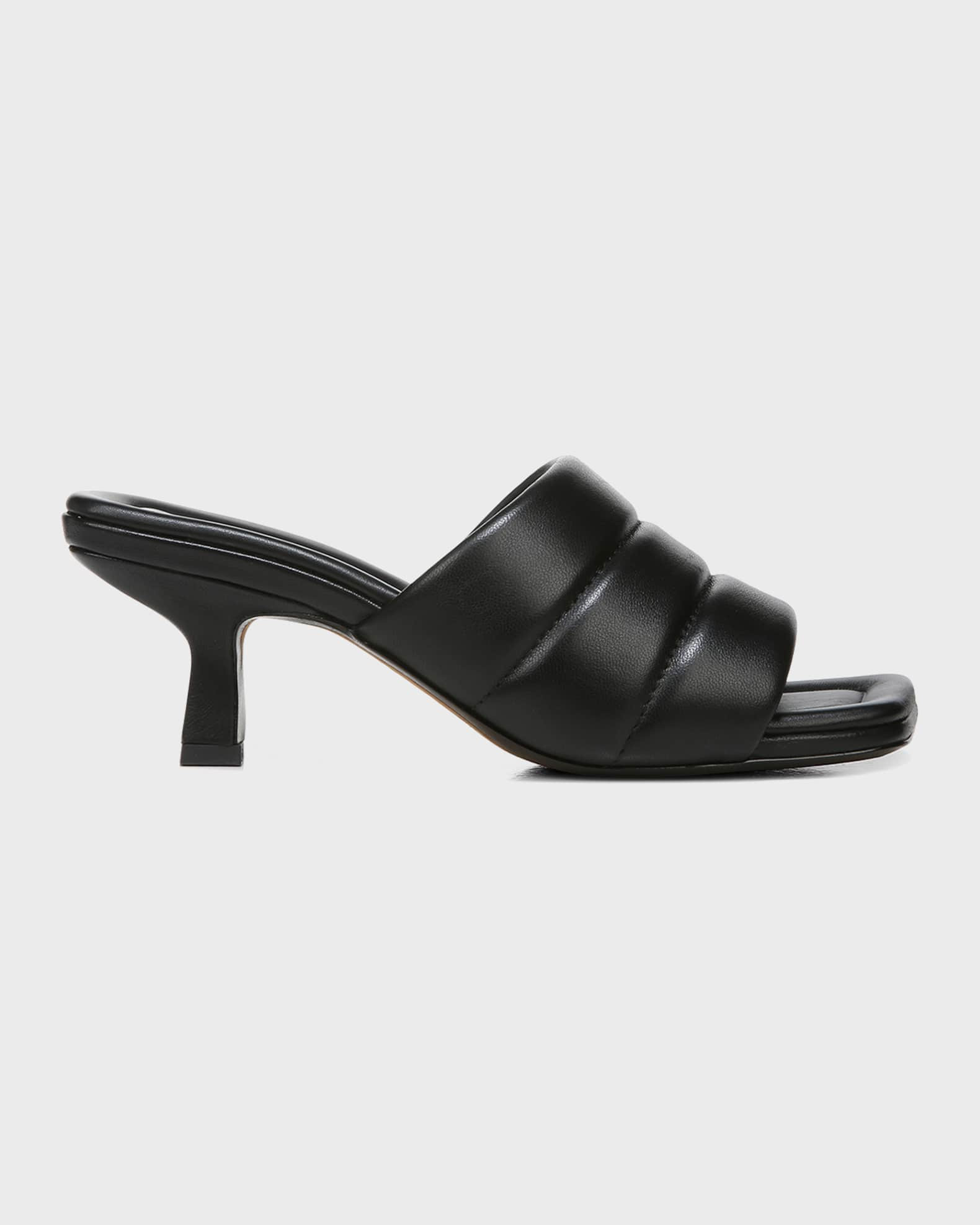 Ceil Leather Slide Heel Sandals | Neiman Marcus