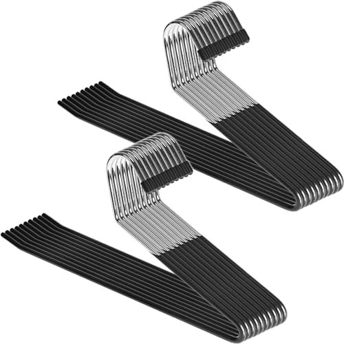 Zober Pants Hangers Non Slip - 20 Pack Open Ended Pants and Jean Hangers for Closet - Space Savin... | Amazon (US)