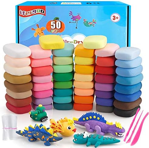 Modeling Clay - 50 Colors Air Dry Clay, DIY Molding Magic Clay for Slime add ins & Slime Supplies... | Amazon (US)