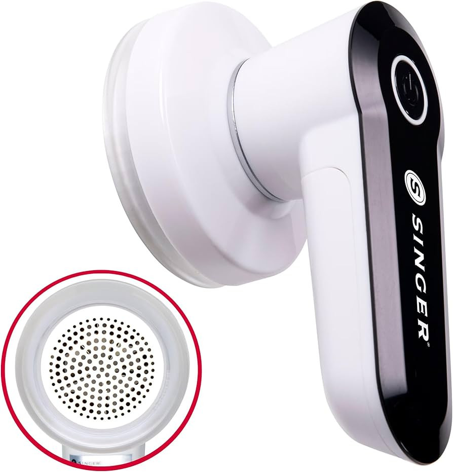 SINGER Compact Fabric Shaver and Lint Remover | Portable, Battery Operated Device with 3 Stainles... | Amazon (US)