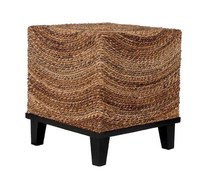 Woven 20" Abaca Cube Accent Table | Pottery Barn (US)