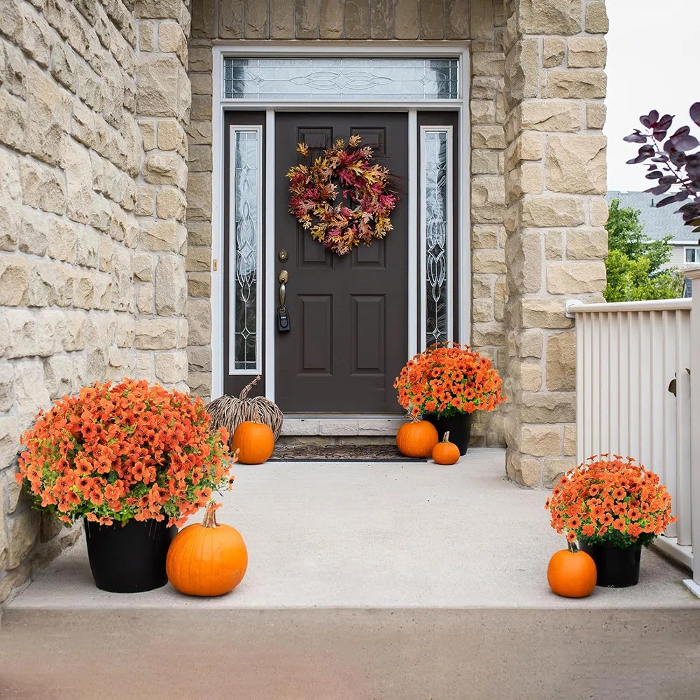 Primrue 24 Bundles Fall Flowers Artificial For Decoration Outdoors, Fake Plants Autumn, Mums Dais... | Wayfair North America