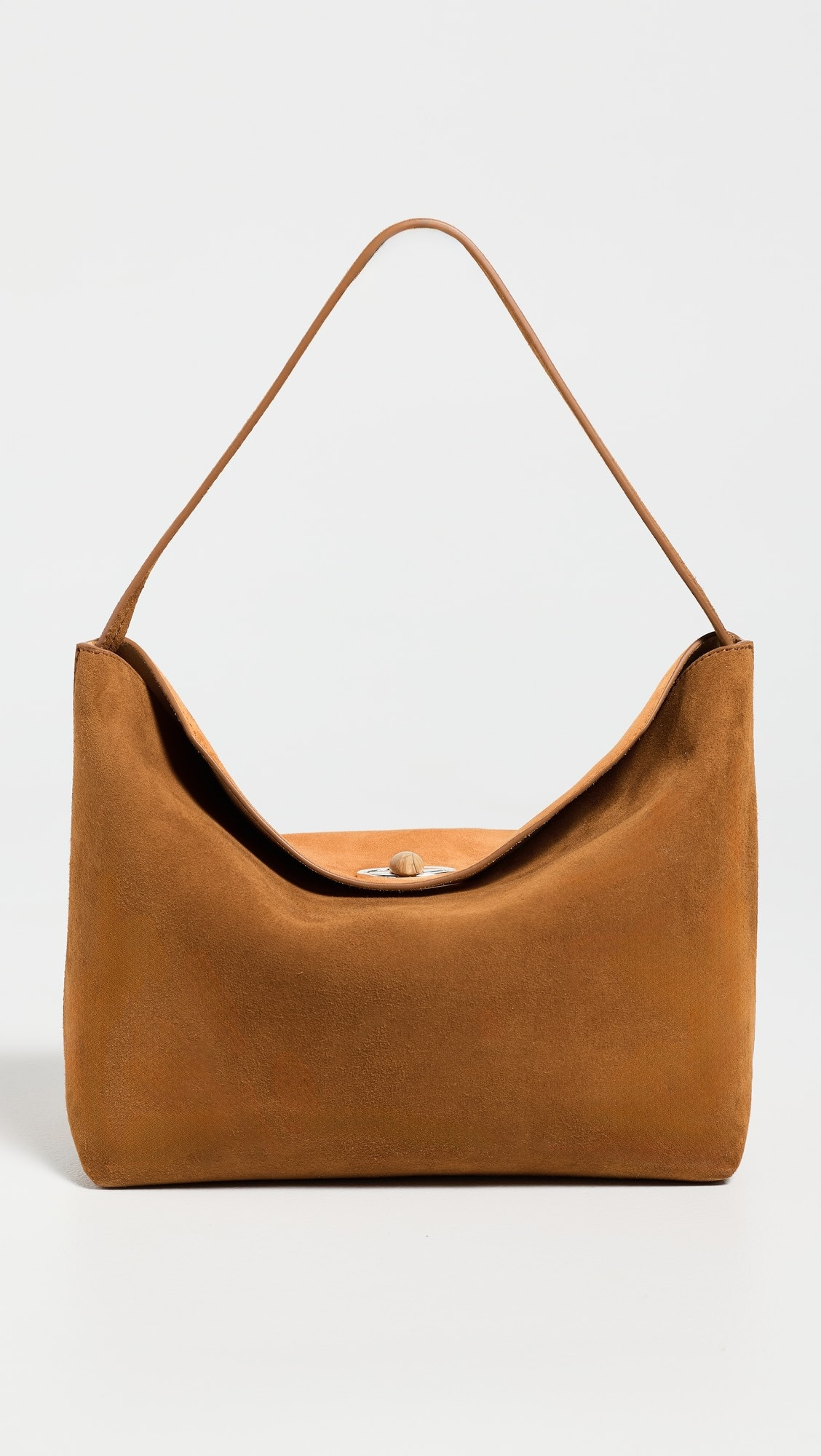 Turnlock Suede Shoulder Bag | Shopbop