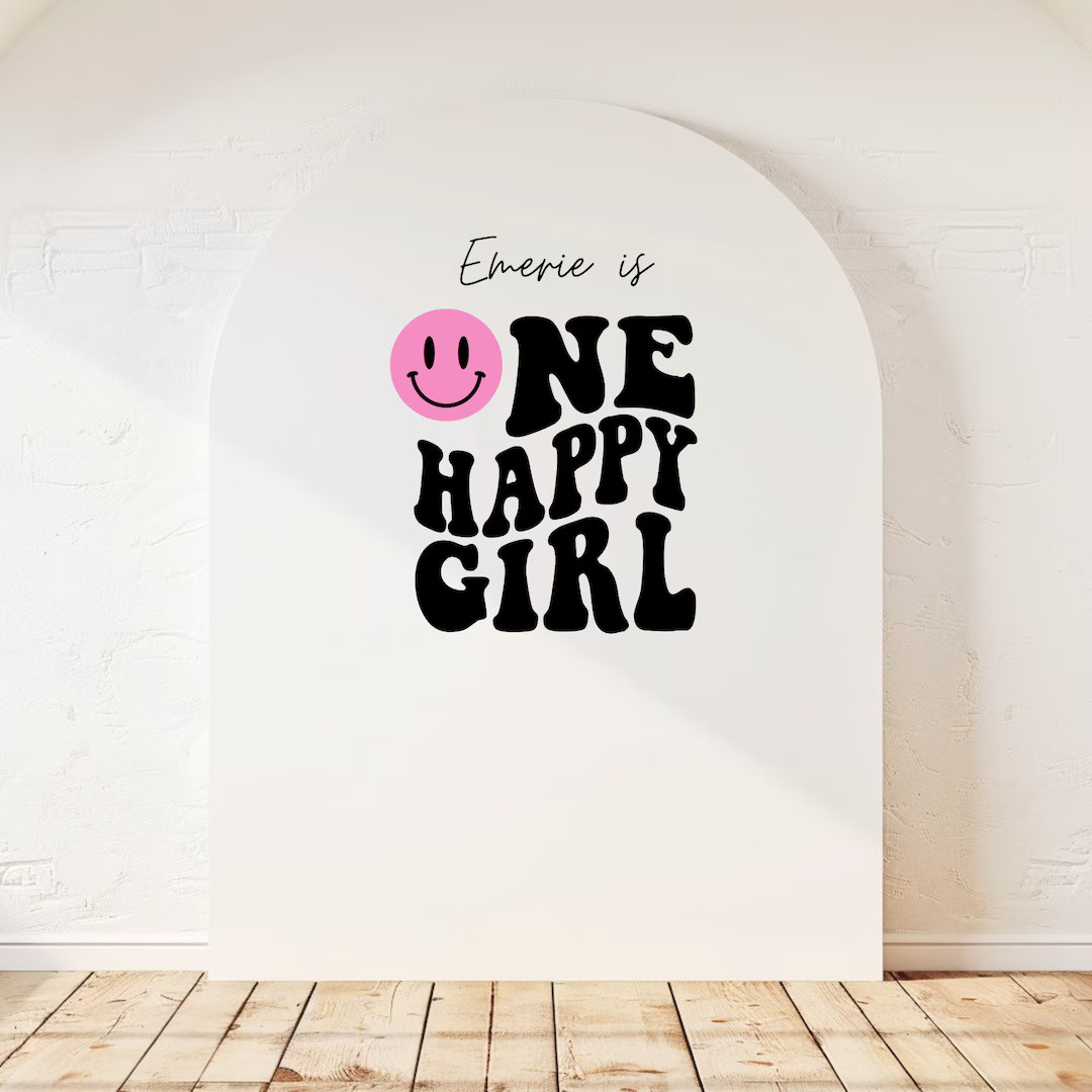 One Happy Girl Decal One Happy Girl Backdrop Decal One Happy Girl Theme Birthday One Happy Girl P... | Etsy (US)