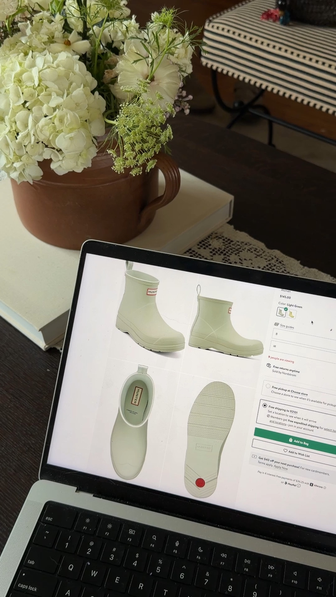 Just ordered these cutie short hunter boots for gardening!!