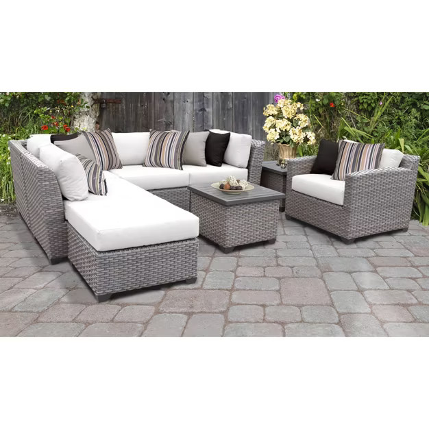 Florence 8pc Sectional Seating Group with Cushions - TK Classics | Target