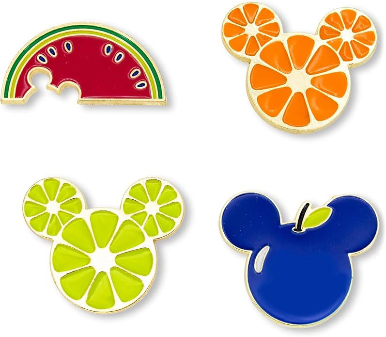 Disney Mickey Mouse Fresh Fruit 4-Piece Enamel Pin Set | Metal Badge Accessories For Backpack, Ha... | Amazon (US)