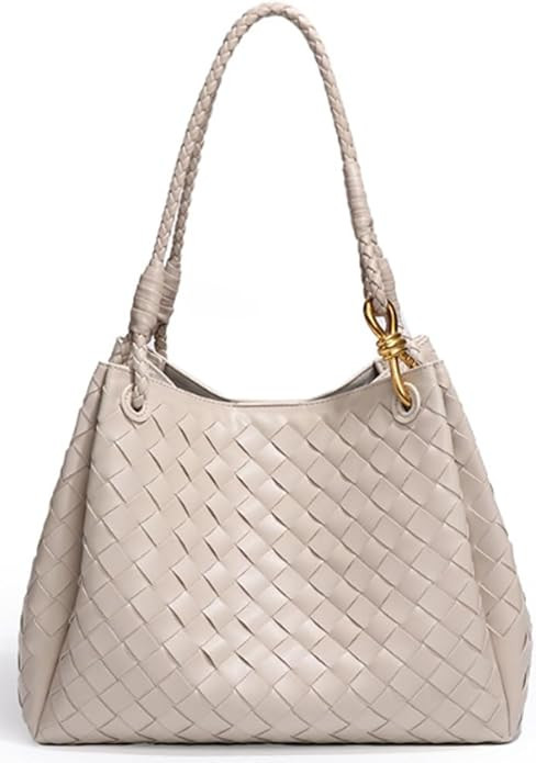 2 Pcs Slouchy PU Leather Woven Bucket Hobo Bags Women Underarm Shoulder Crossbody Purse Top-handl... | Amazon (US)