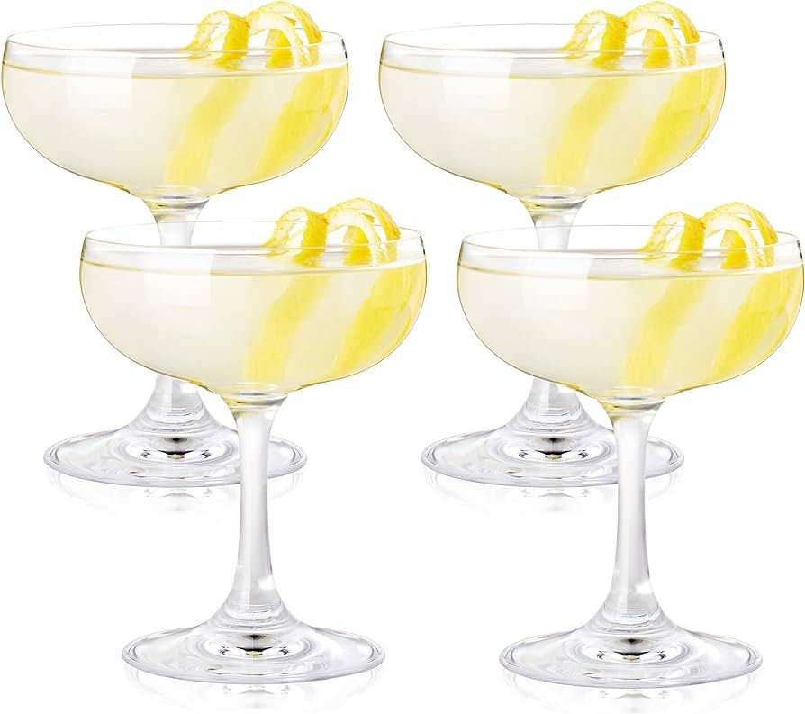 True Coupe Cocktail Glasses, Barware Drinking Glasses, Martini Daiquiri Manhattan, Coupe Glasses ... | Amazon (US)